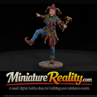 Capering Court Jester with Marotte — thumbnail 1