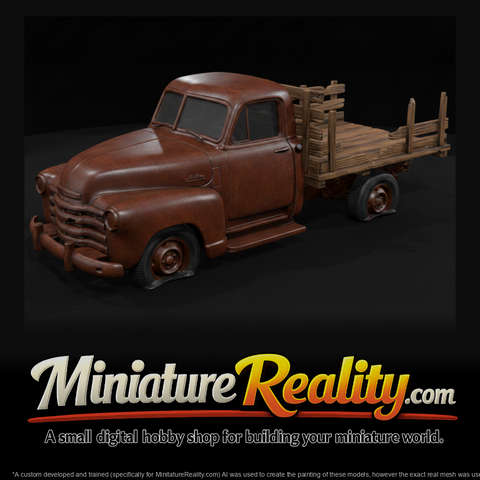 Weathered 1950s Stake Bed Pickup