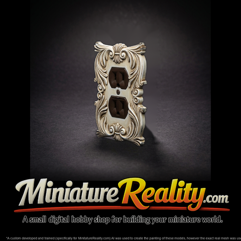 Baroque Duplex Outlet Cover — Ornate Wall Plate