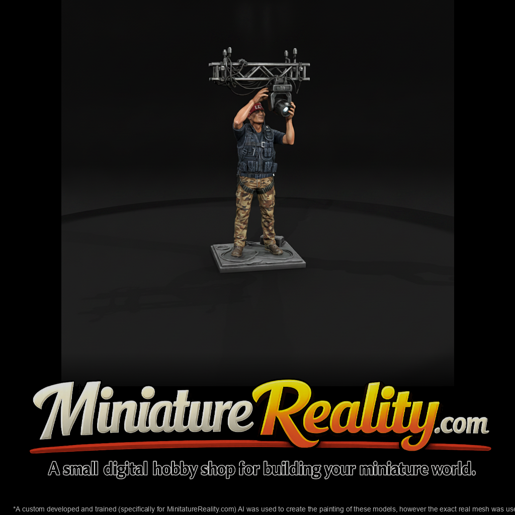 Stage Lighting Technician miniature, three-quarter view