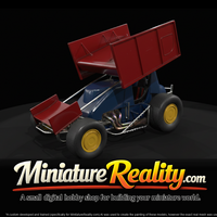 2014 Sprint Car - Red Bull Livery miniature, three-quarter view — thumbnail 2
