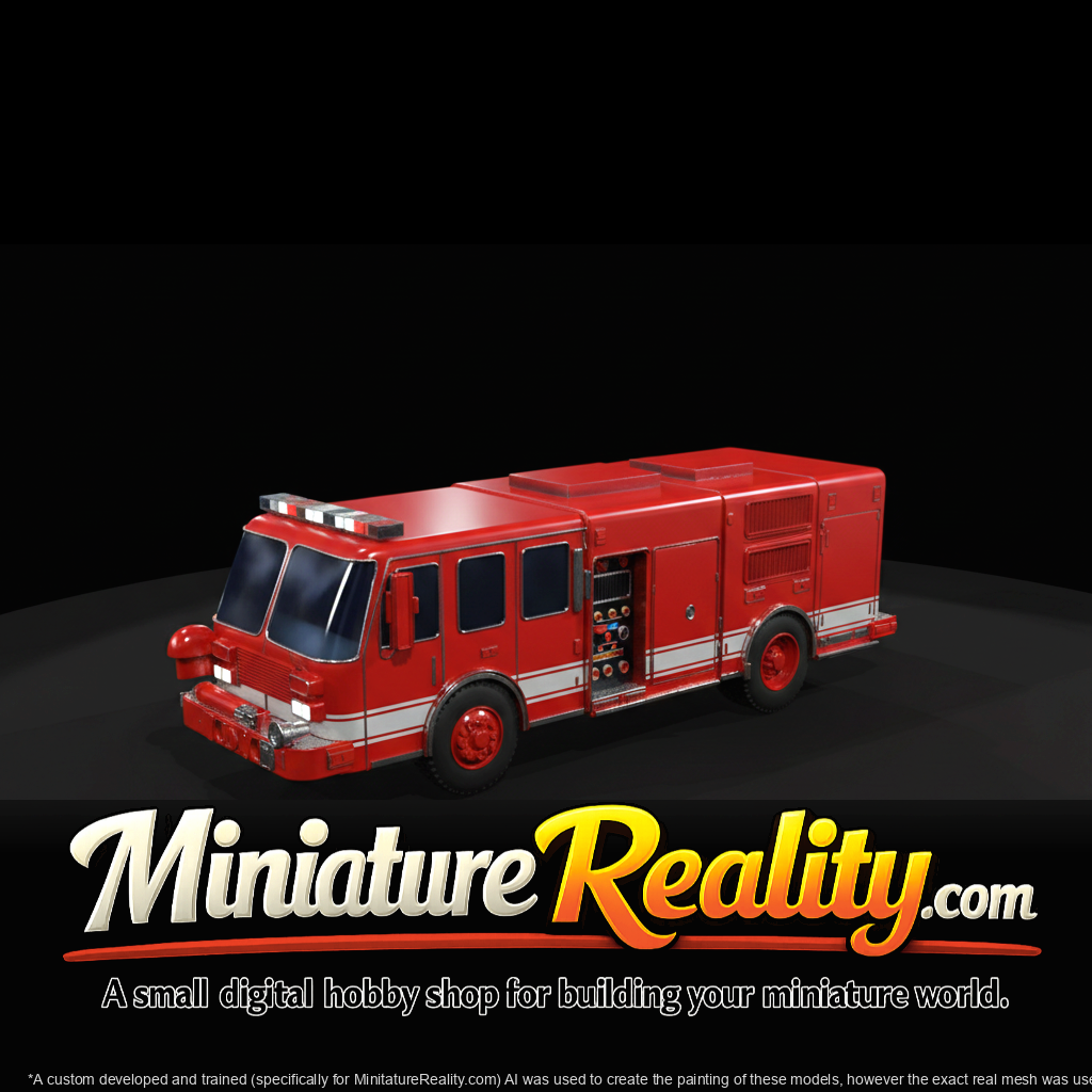 American LaFrance Eagle Pumper Fire Engine miniature, three-quarter view