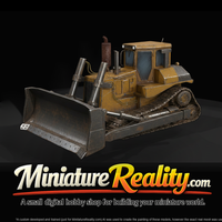 Caterpillar D8 Bulldozer miniature, three-quarter view — thumbnail 3