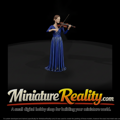0181 Musician Violinist Standing