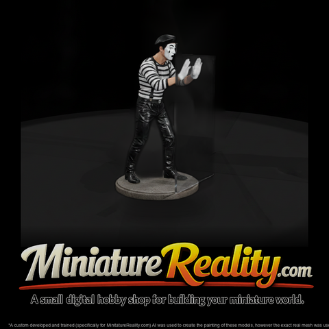 Street Mime Pressing an Invisible Wall