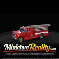Ford C-600 Fire Truck - Ready miniature, three-quarter view — thumbnail 3