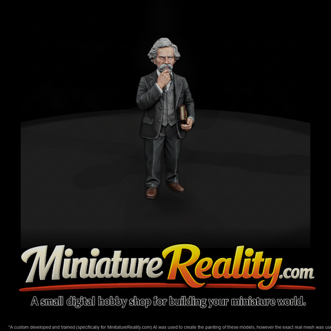 Hist 0159 Historical Mark Twain Miniature Figure