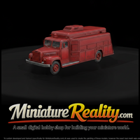 Clay Shaded Vintage Emergency Utility Truck 3D Mod — thumbnail 1