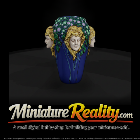 Art Nouveau Maiden Vase