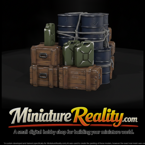 Mil 119 Ww2 Pacific Oil Drum Crate Mix