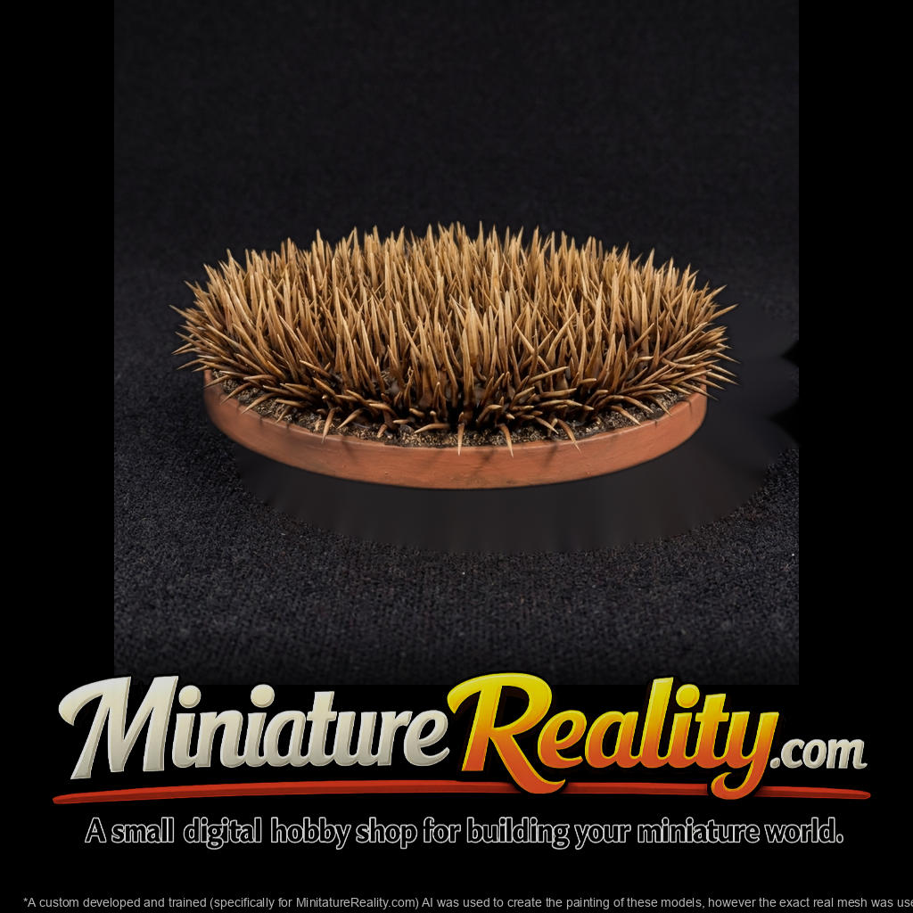 Stylized Dry Grass Planter miniature, three-quarter view