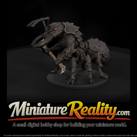 Ash Ant Soldier Beast miniature, three-quarter view
