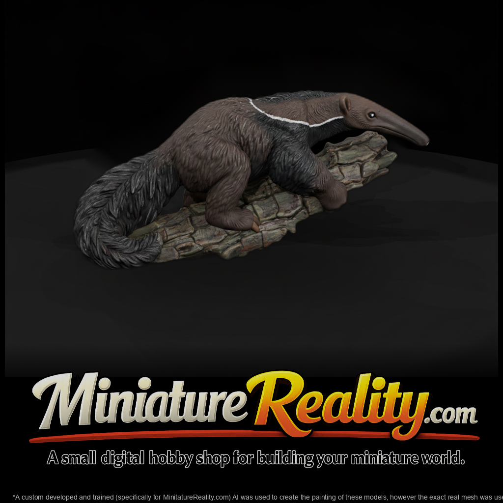 Giant Anteater on Log Base