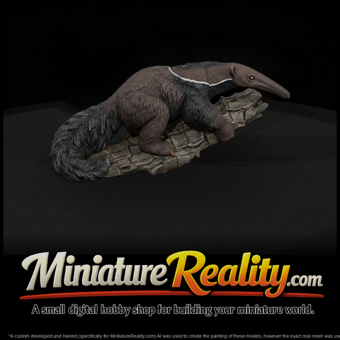 Giant Anteater on Log Base