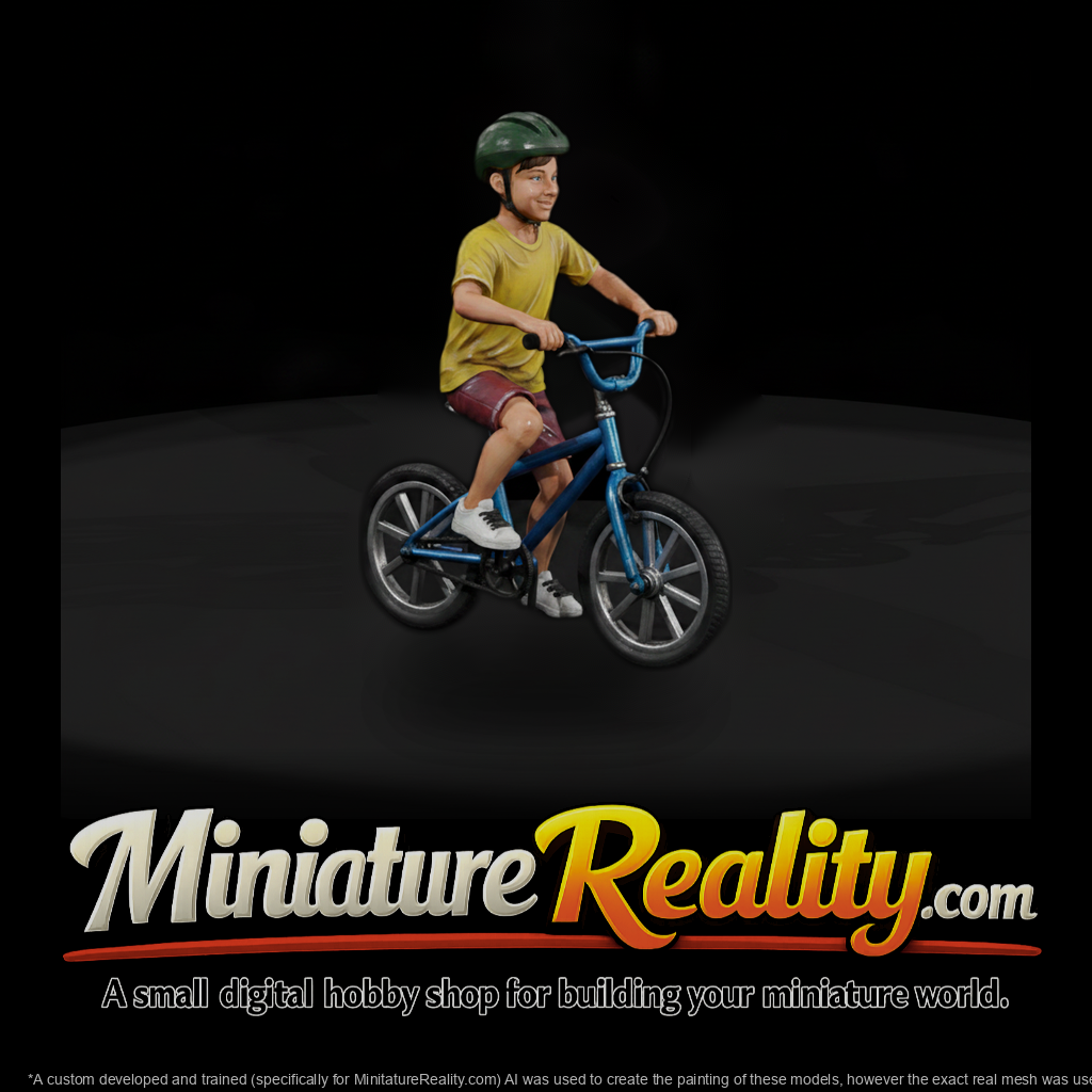 Boy Riding a BMX Bike