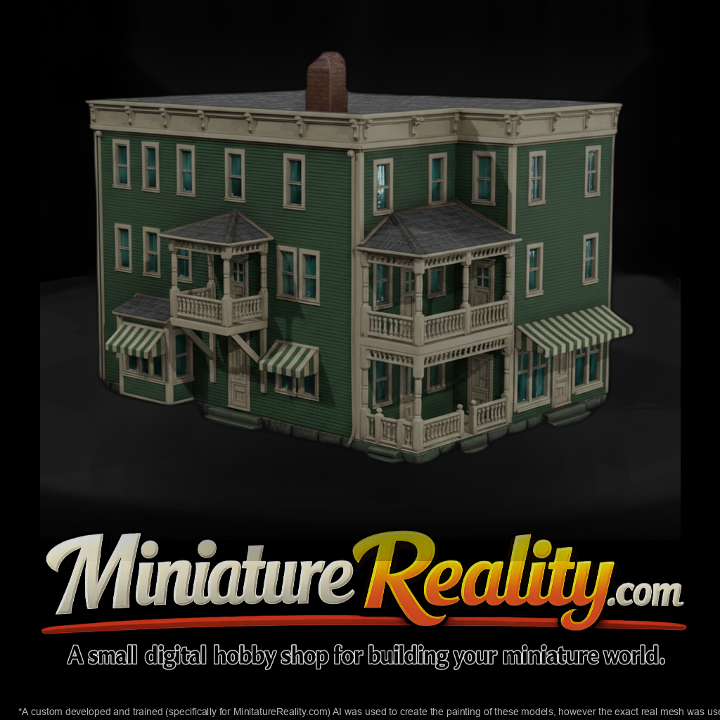 20260612 Green Three Story Hotel Model Ac88E25943