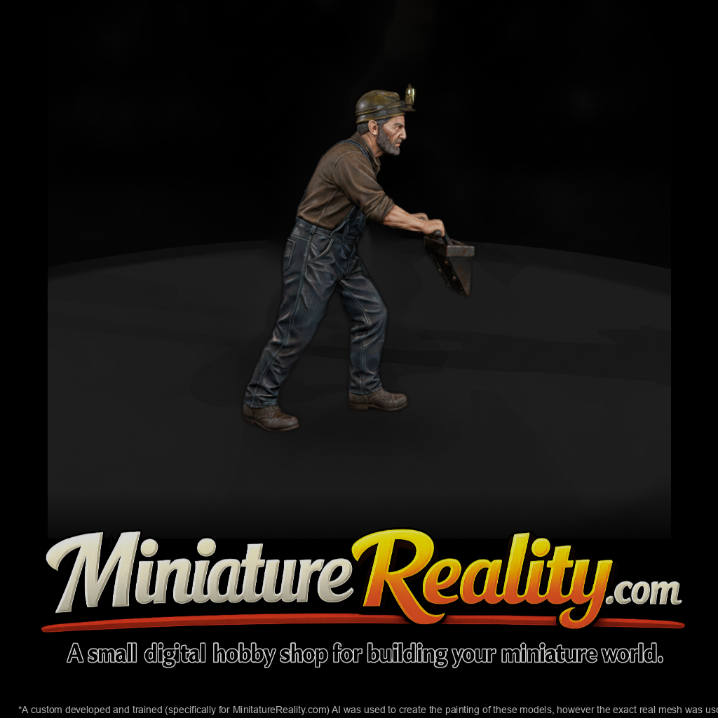 Occ 007 1880S Underground Miner Ore Cart Man