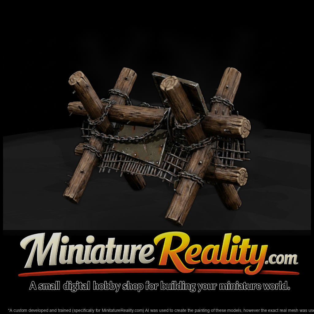 stylized-log-barricade-with-chains-mesh-diorama-terrain-880823