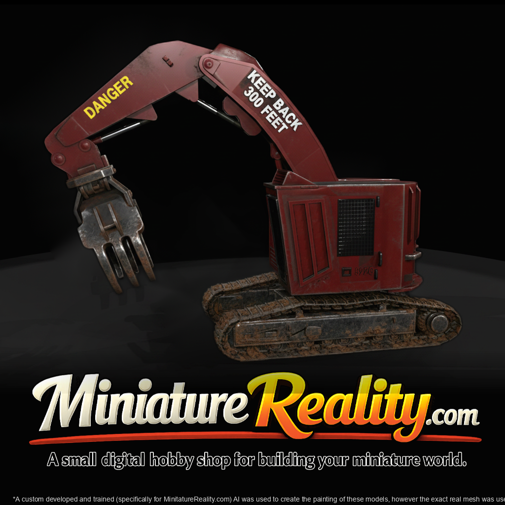 John Deere 822 Loader miniature, three-quarter view