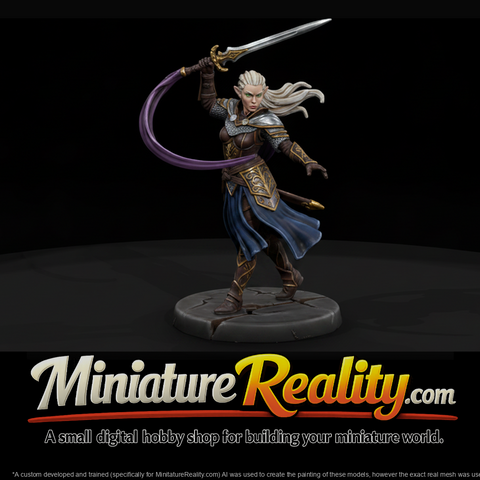 Elf Blademaster with Trailing Sash
