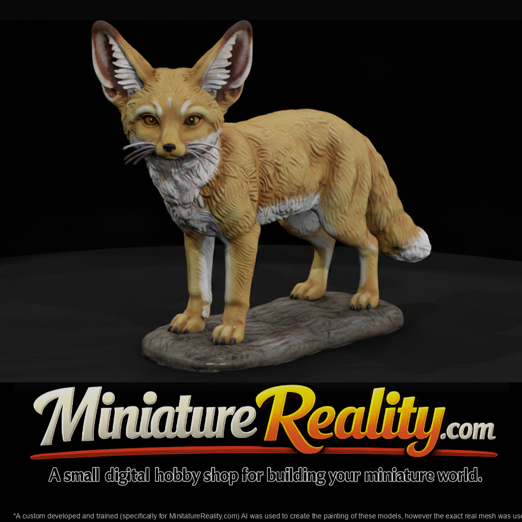 Fennec Fox Standing Alert