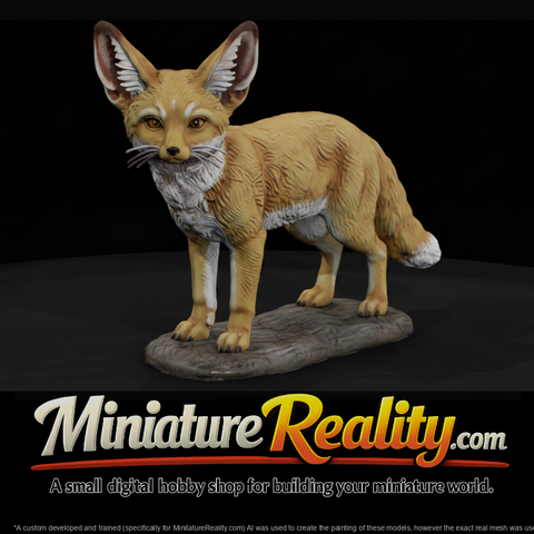 Fennec Fox Standing Alert