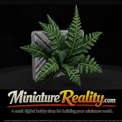 Wall-Mounted Fern in Square Planter