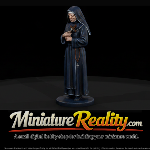 Nun Holding a Crucifix
