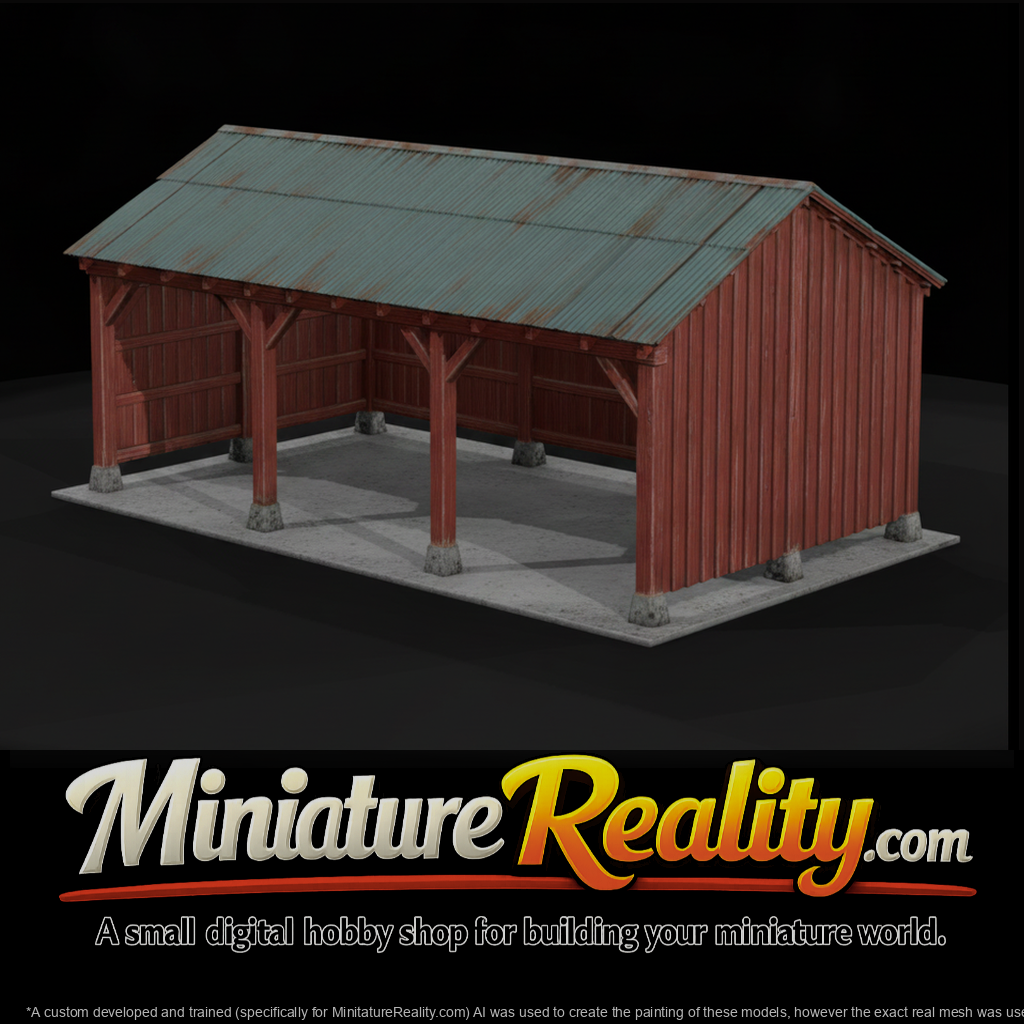 Farm Equipment Lean-To Shed