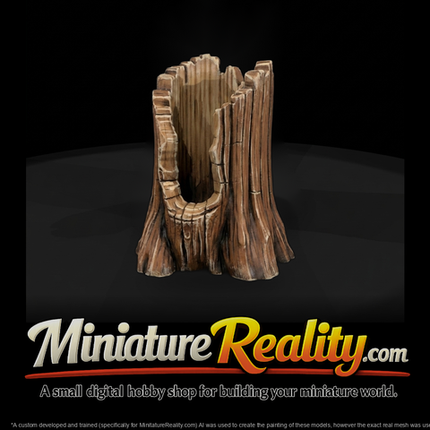 Hollow Broken Tree Stump — Terrain