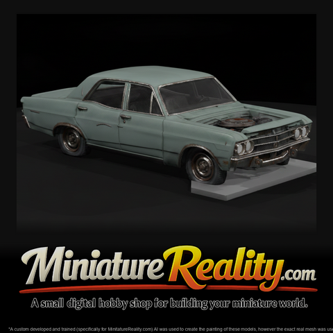 Stripped 1960s Sedan Awaiting Repair