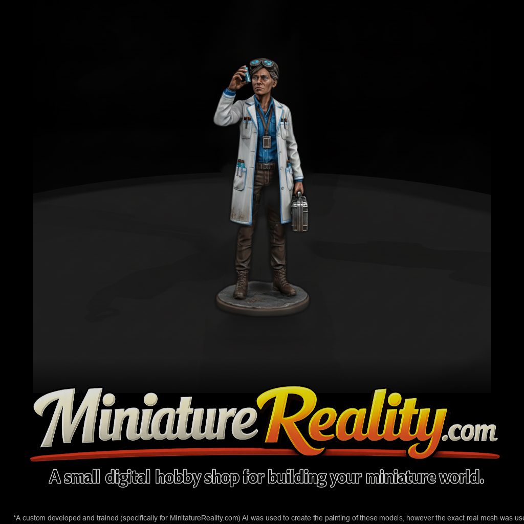 Lab Scientist with Sample Vial