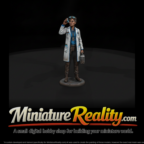 Lab Scientist with Sample Vial