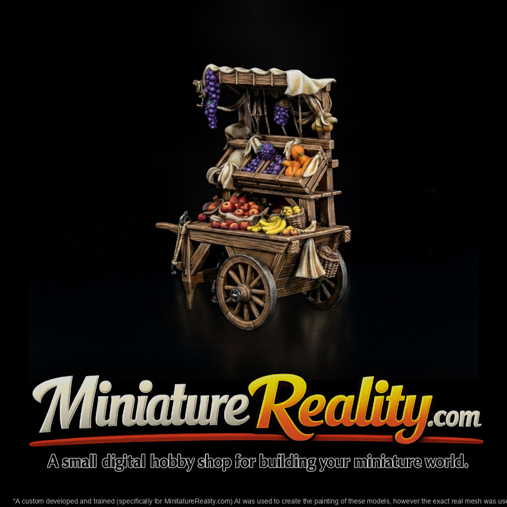 Medieval Vendor Cart Market Stall