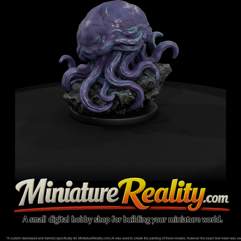Murk Veil Jelly Beast miniature, three-quarter view