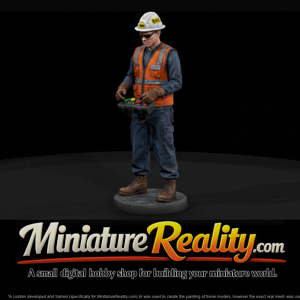 Rail Worker with Machine Remote Control