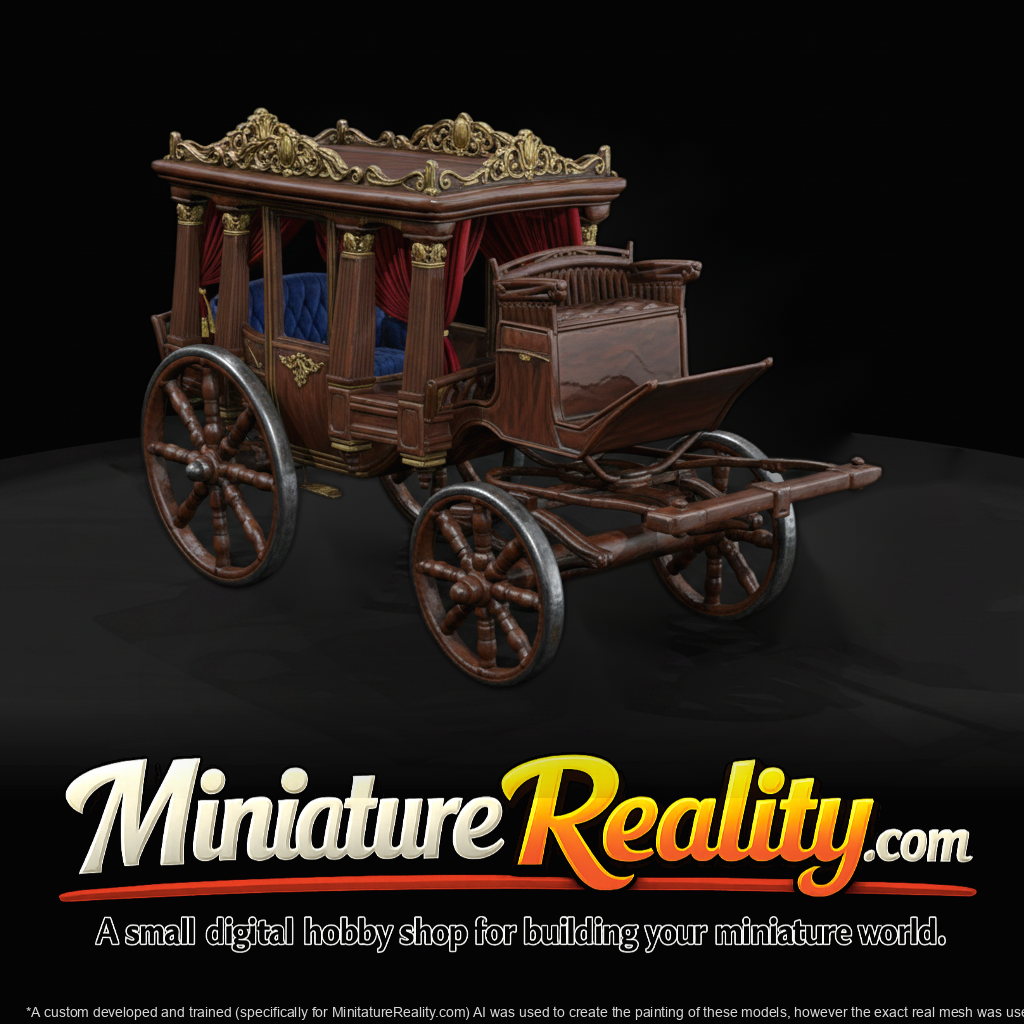 Victorian Horse-Drawn Hearse Carriage