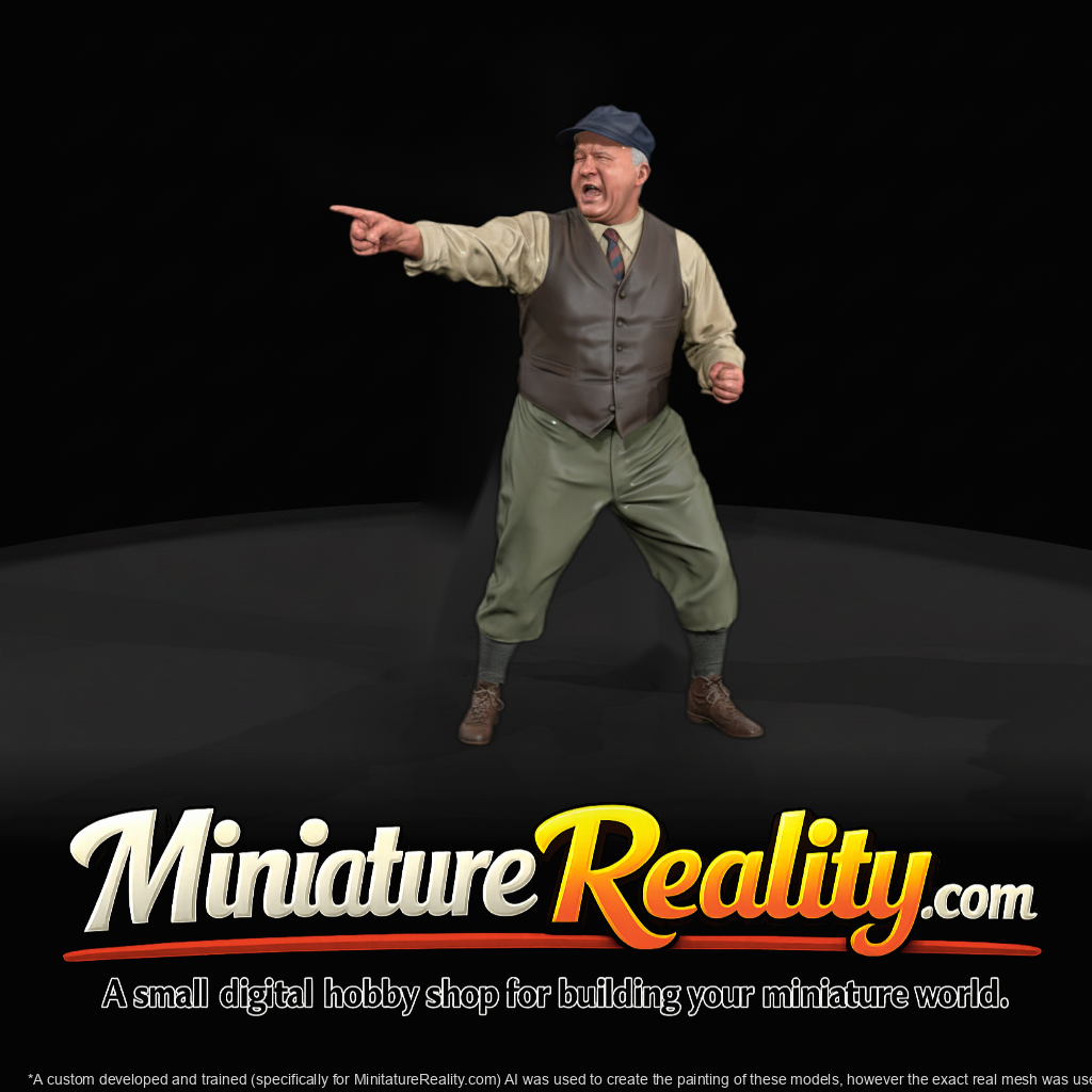 1930s Baseball Coach Figure