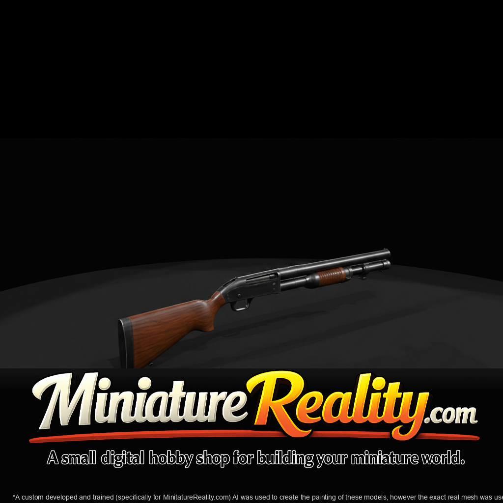 Mossberg 590 Mariner Shotgun miniature, three-quarter view