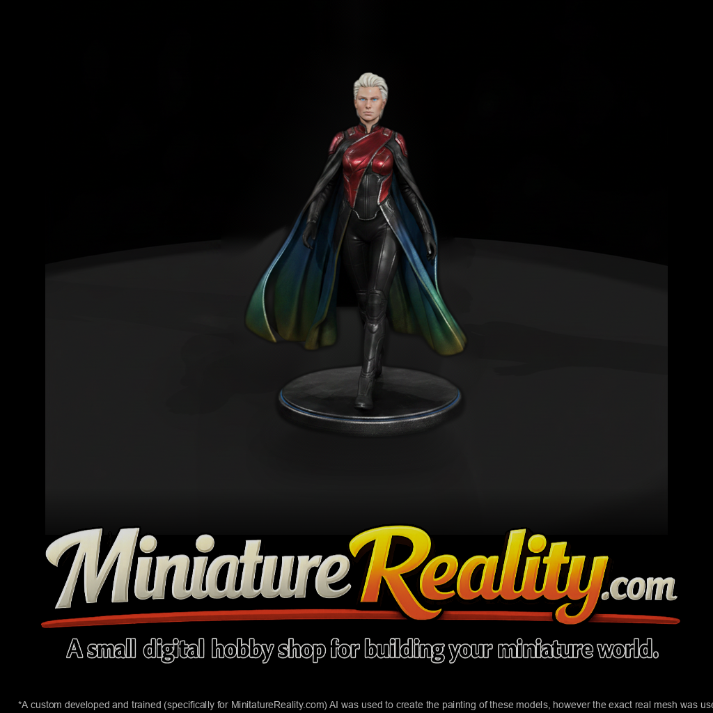 Poparc 0463 Runway Model Flowing Cape