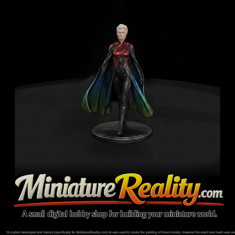 Poparc 0463 Runway Model Flowing Cape