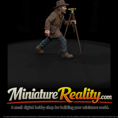 Frontier Surveyor Figure, three-quarter view