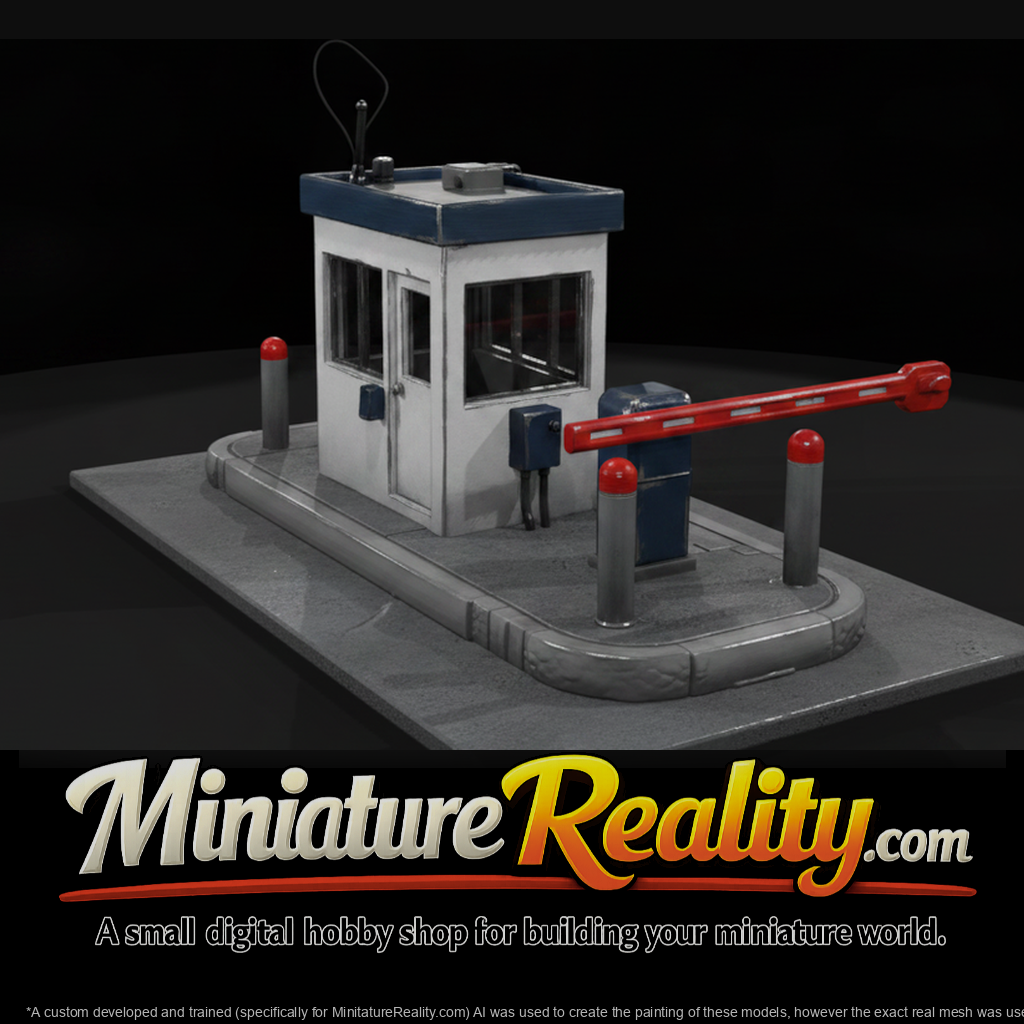 Toll Booth with Barrier Arm