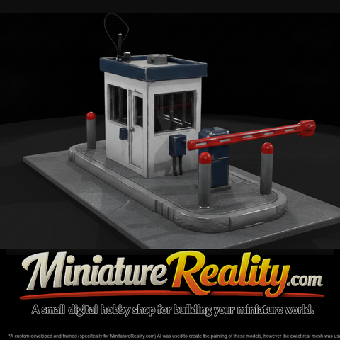 Toll Booth with Barrier Arm