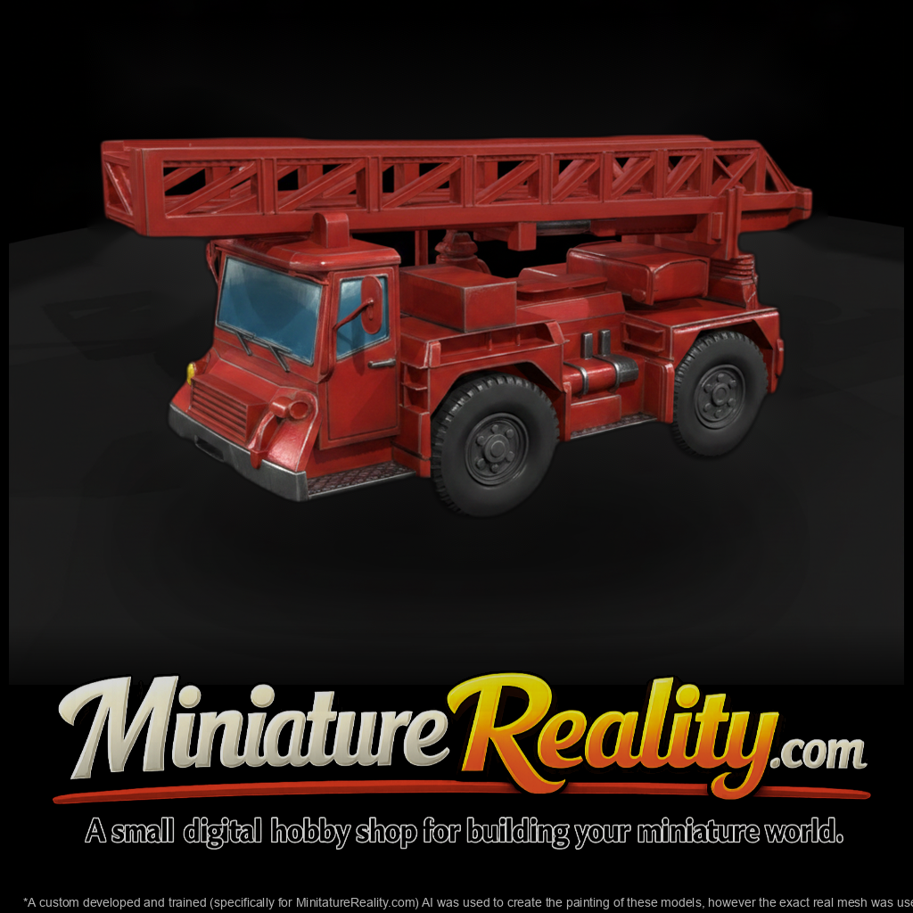 Low Poly Untextured Mobile Crane Truck 3D Model Tj