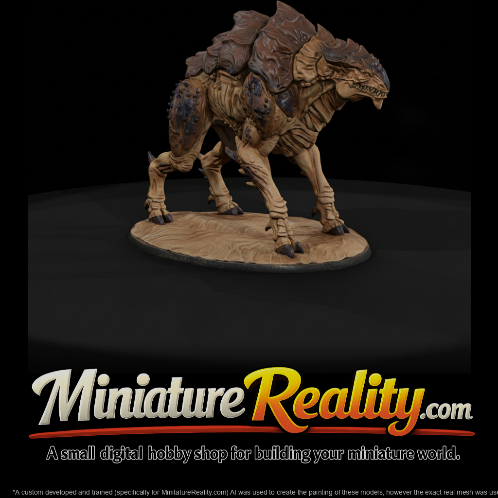 Dune Strider Beast miniature, three-quarter view