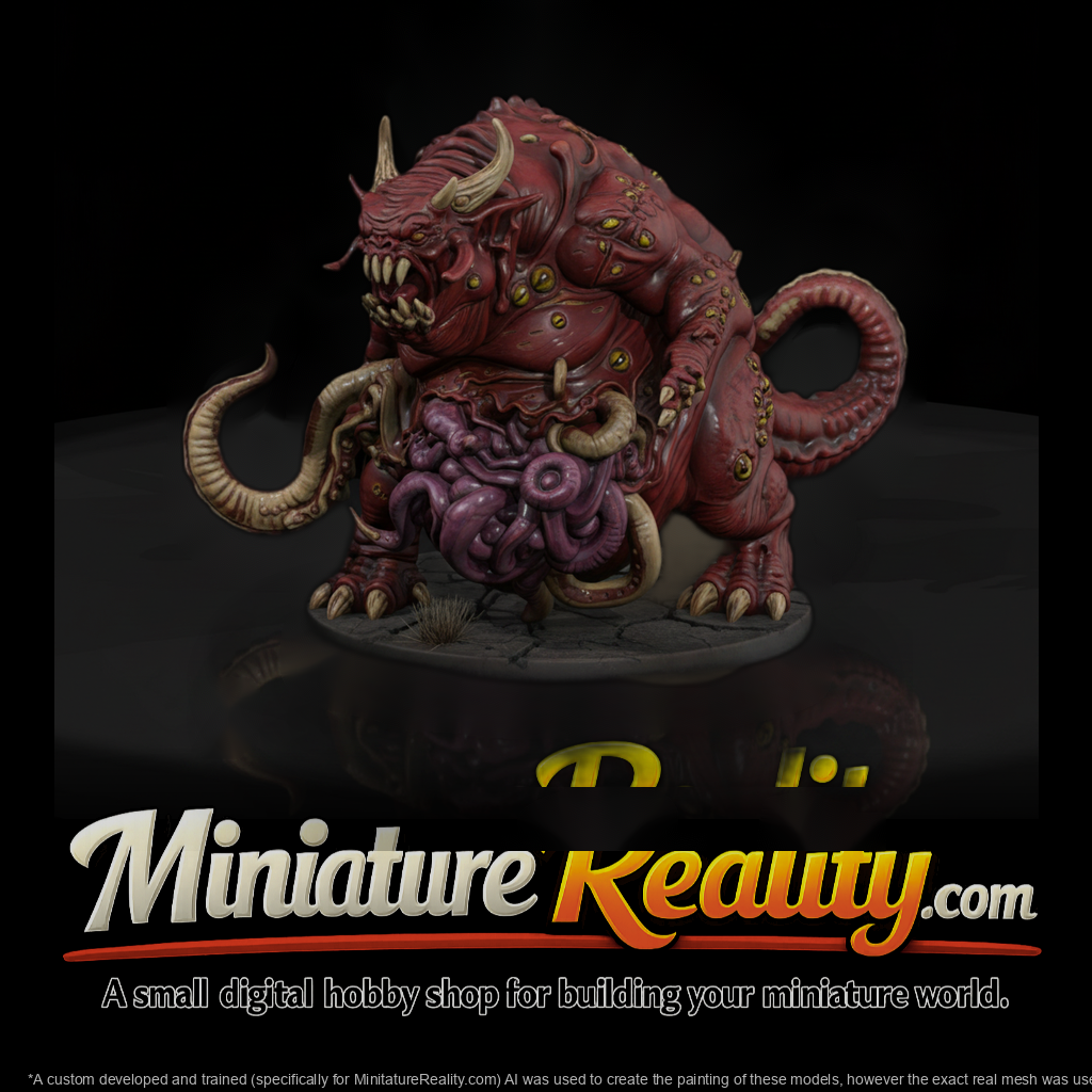 Stylized Dark Fantasy Grotesque Demon Miniature Zd