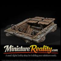 Ruined Cellar Entrance — Low-Poly Terrain miniature, three-quarter view — thumbnail 1