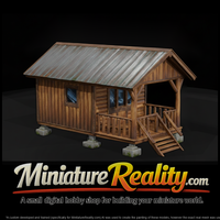 Forest Log Cabin miniature, three-quarter view — thumbnail 1