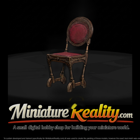 Stylized Carved Fantasy Accent Chair